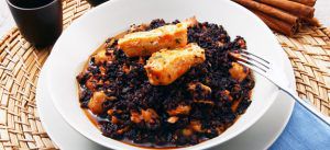 Risotto nero al sugo di cernia